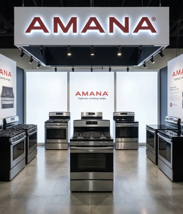 Amana cooking range display booth 202605070035