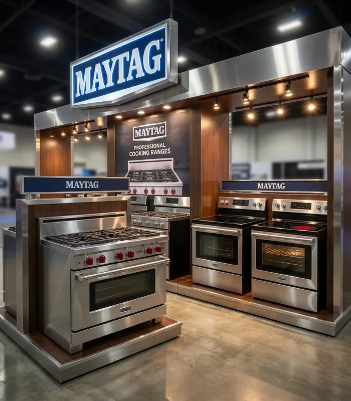 Maytag cooking range display booth 202605070035
